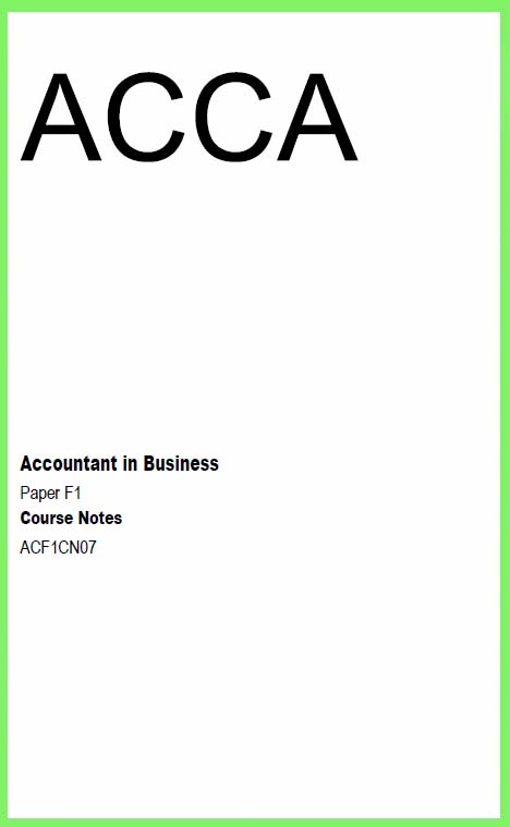 F1 Accountant In Business Kaplan Pdf